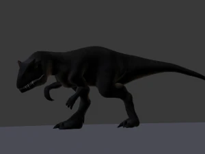 allosaurus rigged and animated 3D Model