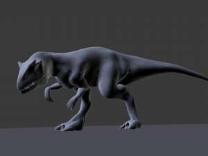 allosaurus rigged and animated Modello 3D