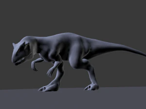 allosaurus rigged and animated 3D Model