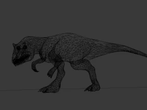 allosaurus rigged and animated 3D Model