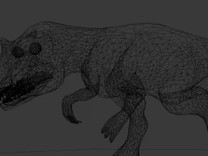 allosaurus rigged and animated 3D Model