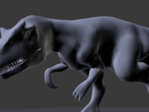 allosaurus rigged and animated 3D Model