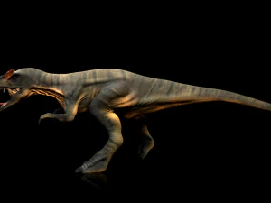 allosaurus rigged and animated 3D Model