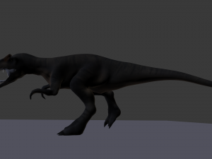 allosaurus rigged and animated Modello 3D