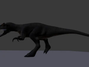 allosaurus rigged and animated 3D Model