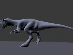 allosaurus rigged and animated Modello 3D