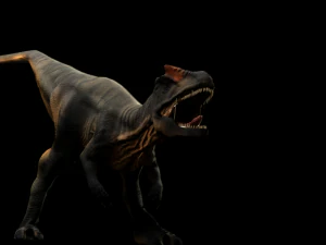 allosaurus rigged and animated 3D Model