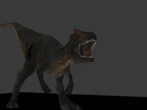 allosaurus rigged and animated 3D Model