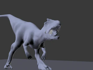 allosaurus rigged and animated 3D Model