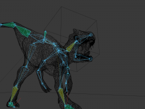 allosaurus rigged and animated Modello 3D