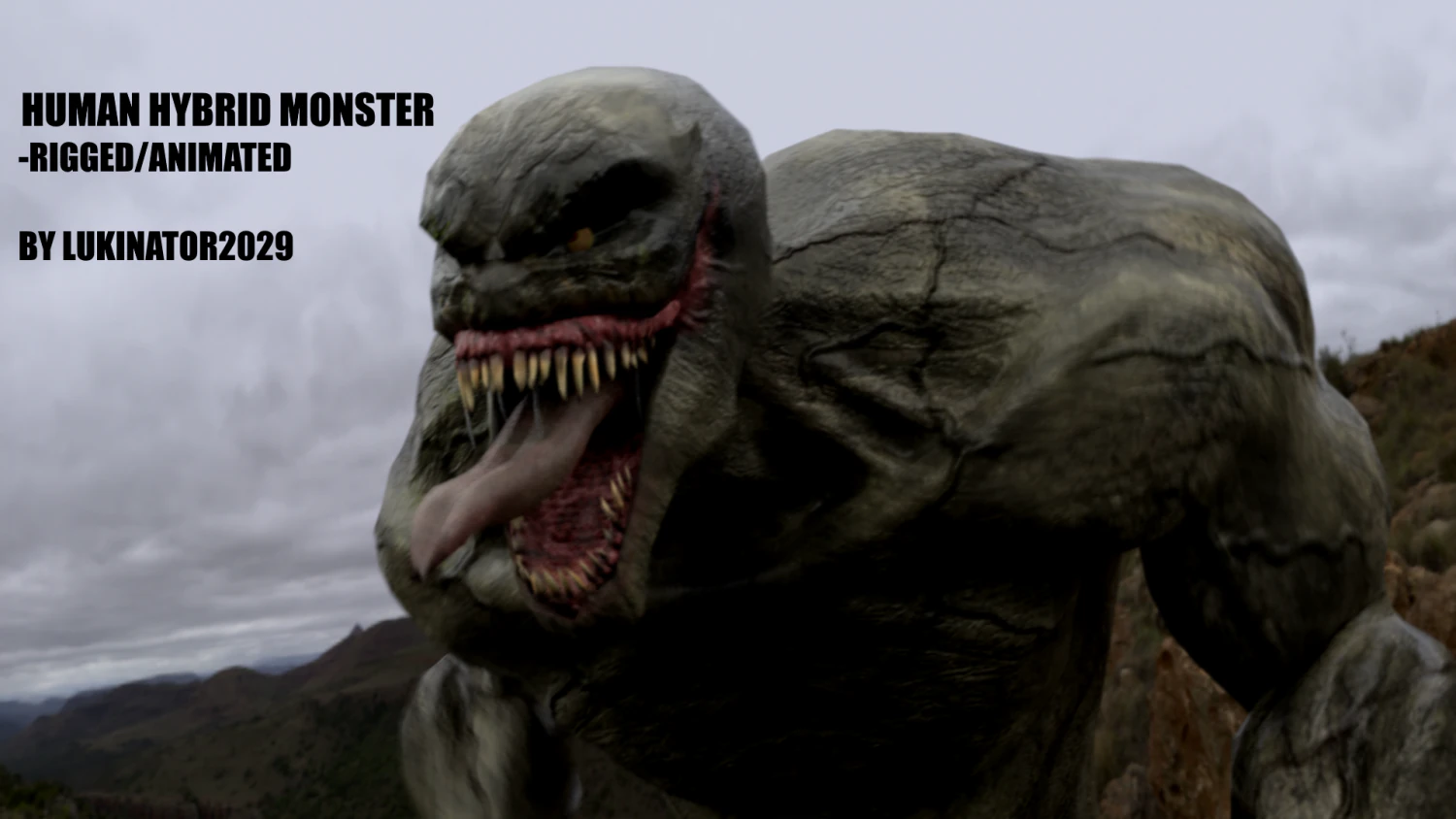 human hybrid monster-alien creature 3D Model .c4d .max .obj .3ds .fbx .stl .blend