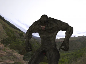 human hybrid monster-alien creature 3D Model