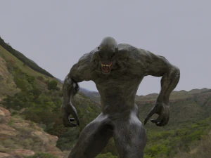 human hybrid monster-alien creature 3D Model