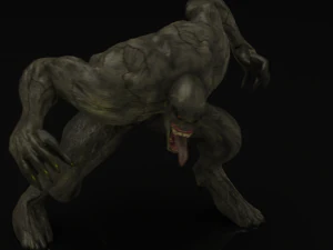 human hybrid monster-alien creature 3D Model