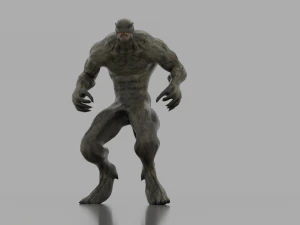 human hybrid monster-alien creature 3D Model