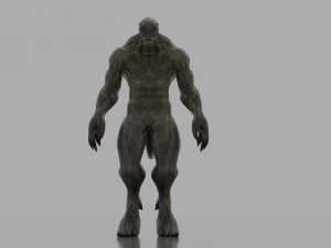 human hybrid monster-alien creature 3D Model