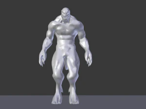 human hybrid monster-alien creature 3D Model