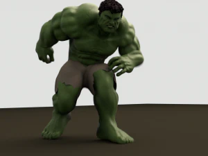 hulk 2003 rigged and animated 3D Model