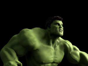 hulk 2003 rigged and animated 3D Model