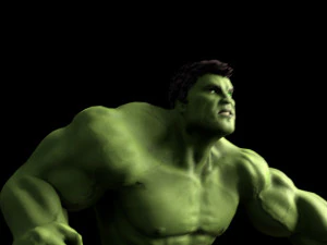 hulk 2003 rigged and animated 3D Model