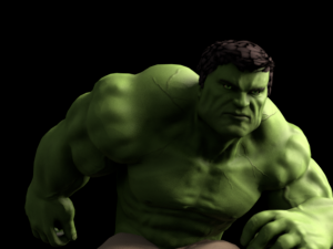 hulk 2003 rigged and animated 3D Model