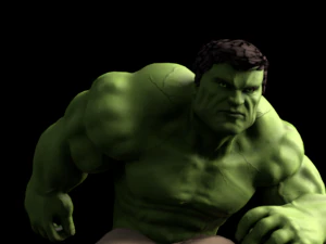 hulk 2003 rigged and animated 3D Model