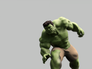 hulk 2003 rigged and animated 3D Model