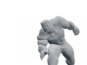 hulk 2003 rigged and animated 3D Model