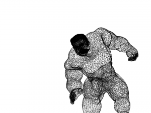 hulk 2003 rigged and animated 3D Model