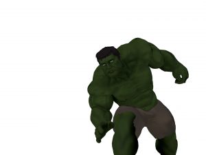hulk 2003 rigged and animated 3D Model