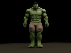hulk 2003 rigged and animated 3D Model