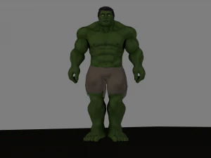 hulk 2003 rigged and animated 3D Model