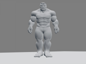 hulk 2003 rigged and animated 3D Model