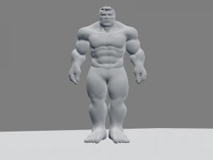 hulk 2003 rigged and animated 3D Model