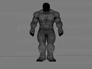 hulk 2003 rigged and animated 3D Model