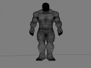 hulk 2003 rigged and animated 3D Model