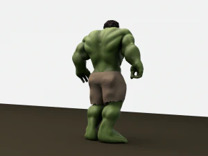 hulk 2003 rigged and animated 3D Model