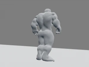 hulk 2003 rigged and animated 3D Model