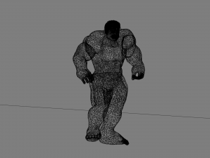 hulk 2003 rigged and animated 3D Model