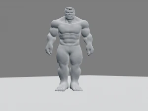 red hulk rigged and animated 3D Model