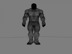 red hulk rigged and animated 3D Model