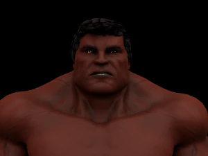 red hulk rigged and animated 3D Model