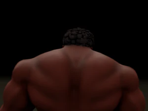red hulk rigged and animated 3D Model