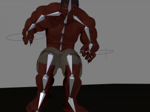 red hulk rigged and animated 3D Model