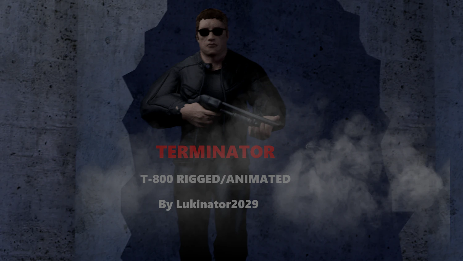 terminator t-800 rigged and animated 3D Model .c4d .max .obj .3ds .fbx .stl .blend 