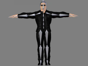 terminator t-800 rigged and animated 3D Model