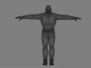 terminator t-800 rigged and animated 3D Model