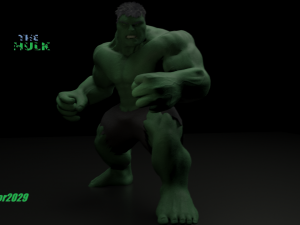 the hulk rigged and animated 3D Model