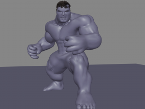 the hulk rigged and animated 3D Model