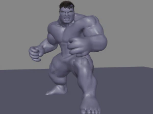 the hulk rigged and animated 3D Model